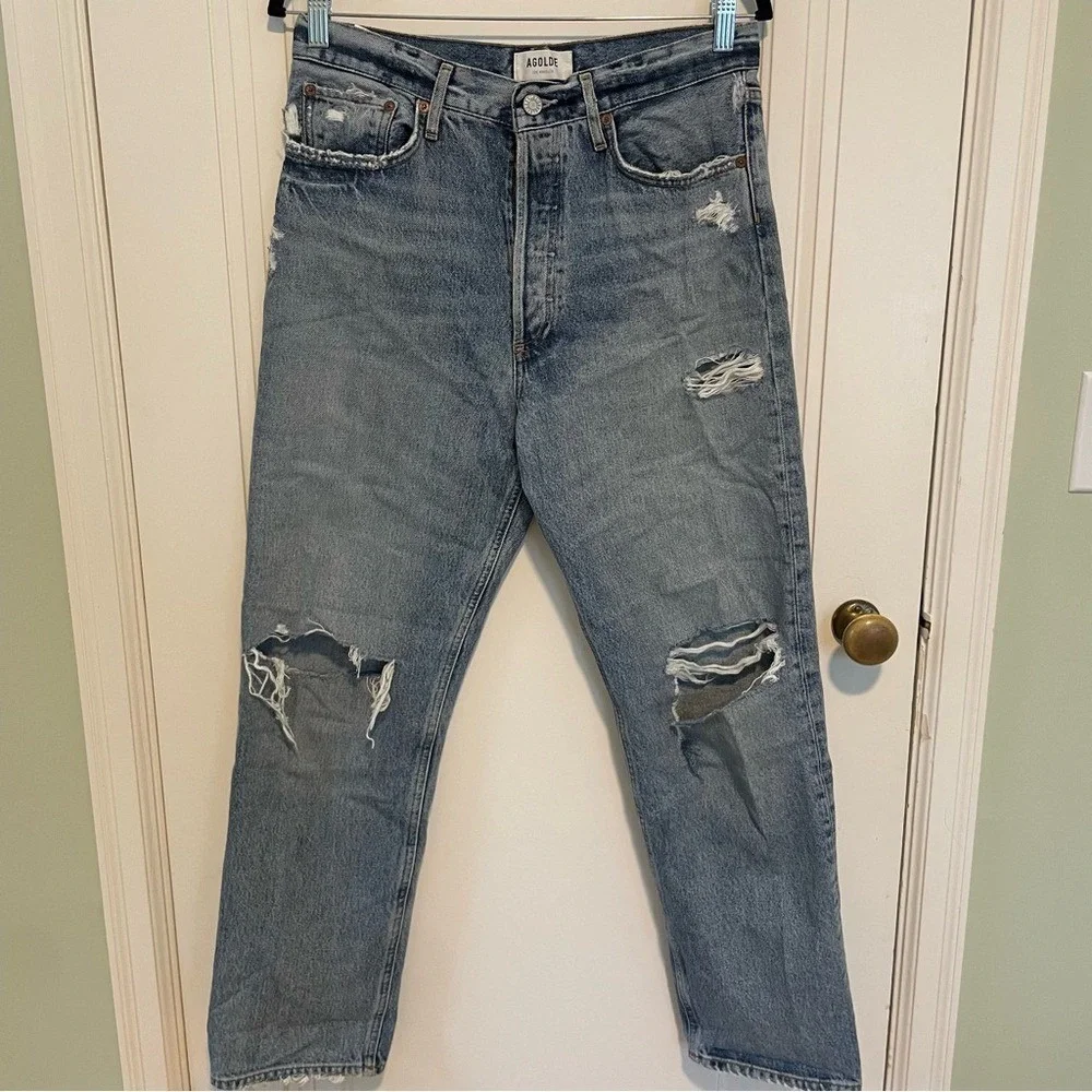 Agolde 90s‎ Mid Rise Loose Denim Jeans in Isolate Size 28